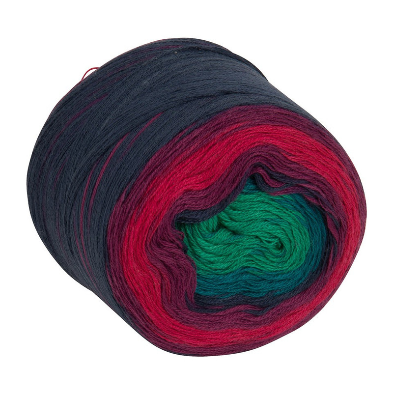 Garen cake - paars-roze-mint - 80 gr / 300 m
