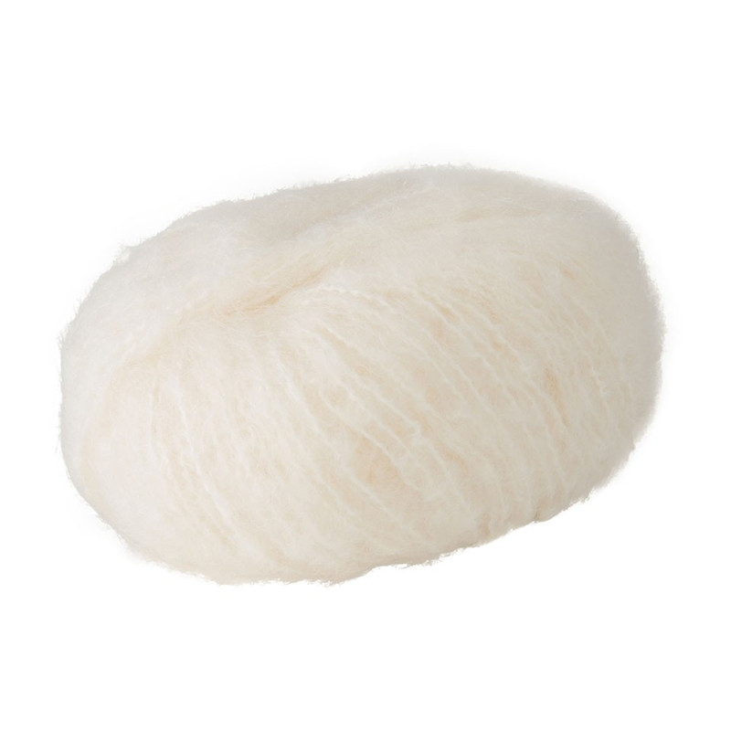 Garen mohair - wit - 50 gr / 90 m.