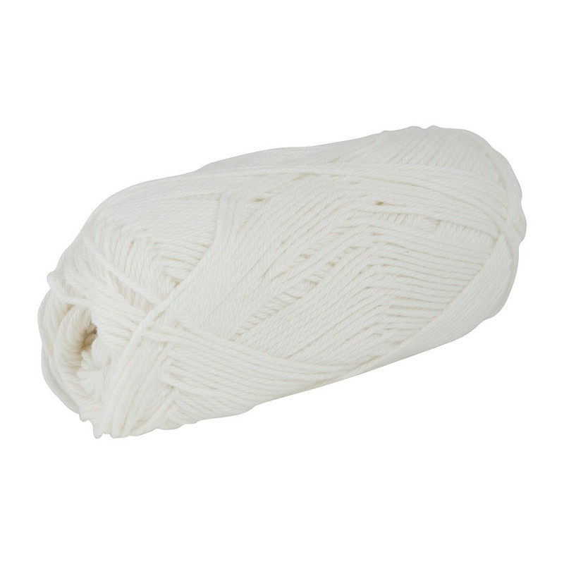 Garen katoen - wit - 50 gr / 125 m