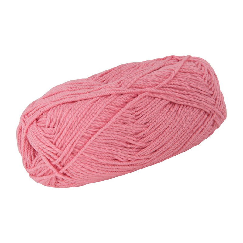 Garen katoen - licht roze - 50 gr / 125 m