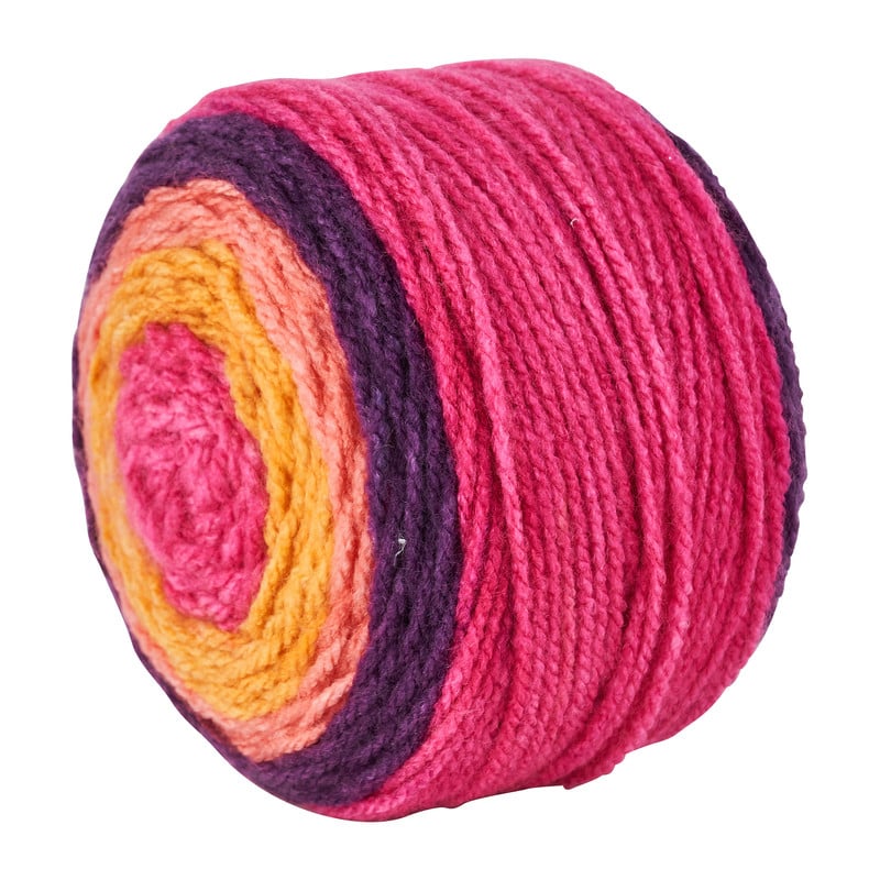 Garen cake - 100 gram - roze/paars/oranje
