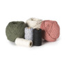 Macrame koord - zwart/wit - 2mm