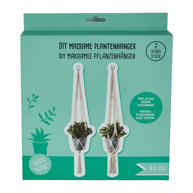 Diy macrame plantenhanger - naturel 