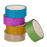 Washi tape glitter - multikleur - 5 rollen