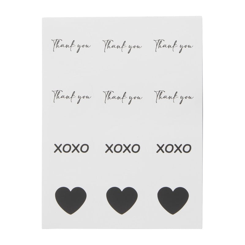 Cadeauzakjes met stickers - set van 6 - 21x12x7 cm