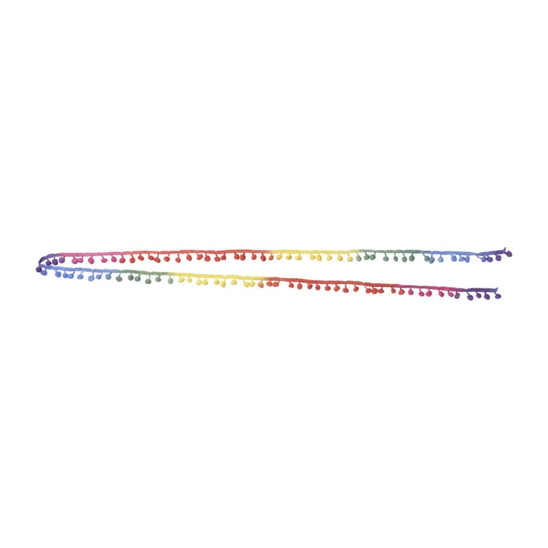 Stoffenband met pompons - set van 2 - 200 cm