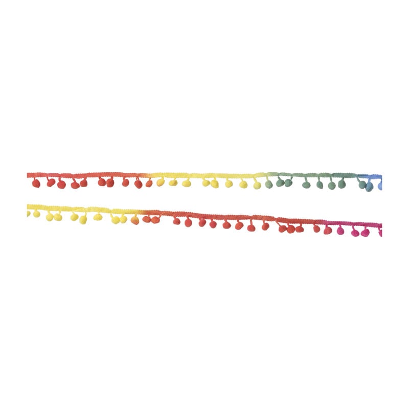 Stoffenband met pompons - set van 2 - 200 cm