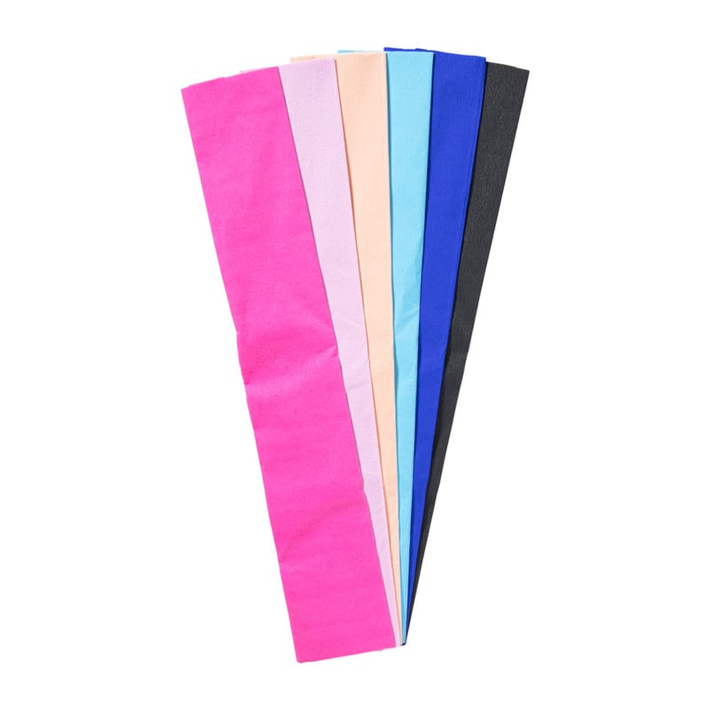 Crepe papier - multikleur - set van 6