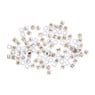 Kralen met letters - beige/goud - set van 100