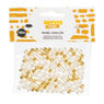 Kralen met letters parels - wit/goud - set van 100