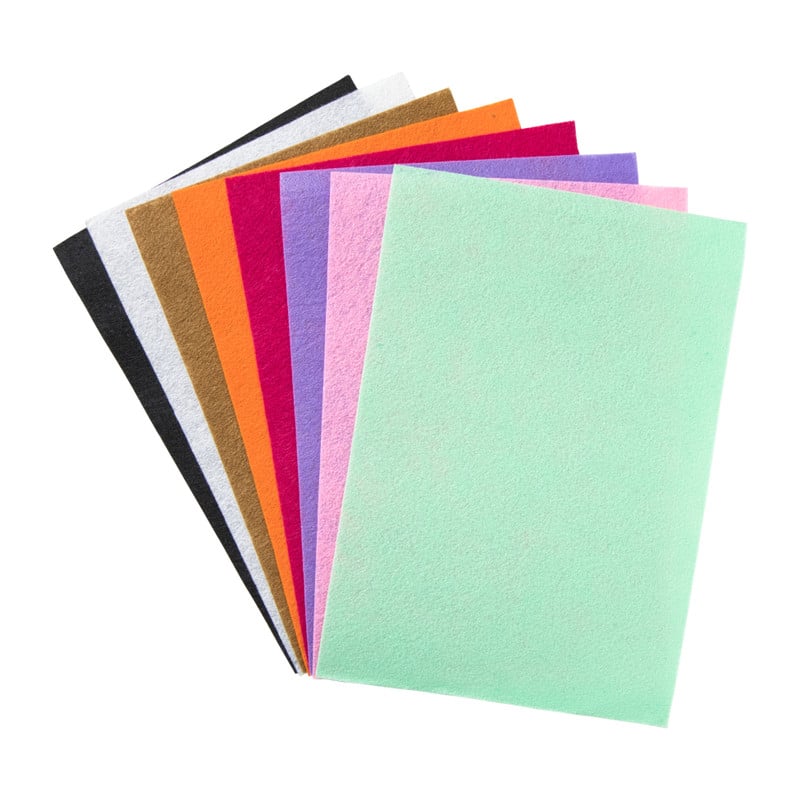 Vilt vellen - multikleur - set van 8