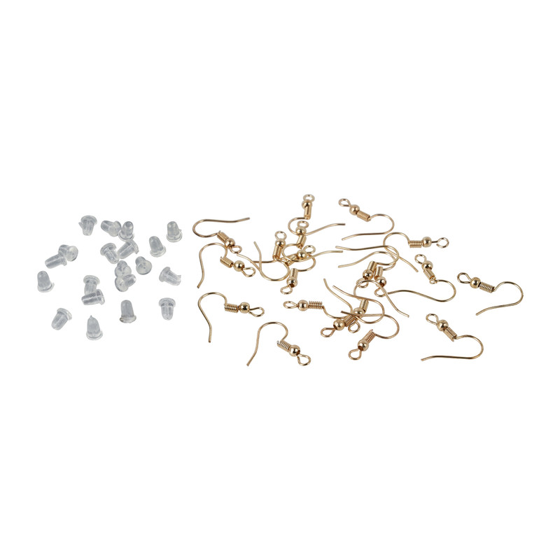 Oorbelhaakjes - goud - set van 20