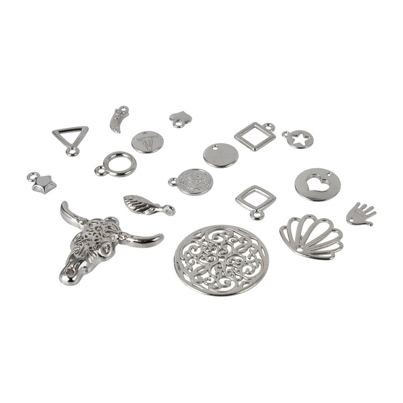 Bedels - zilver - set van 17
