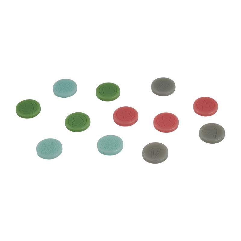 Cabochons plat - multikleur - 12 mm