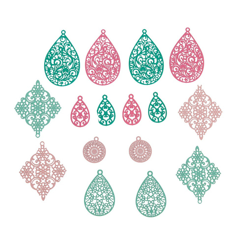 Hangers Boho - gekleurd - set van 16