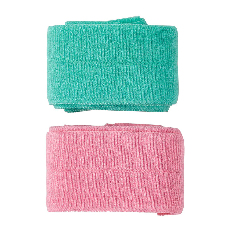Elastisch lint - roze/blauw - 2x90 cm