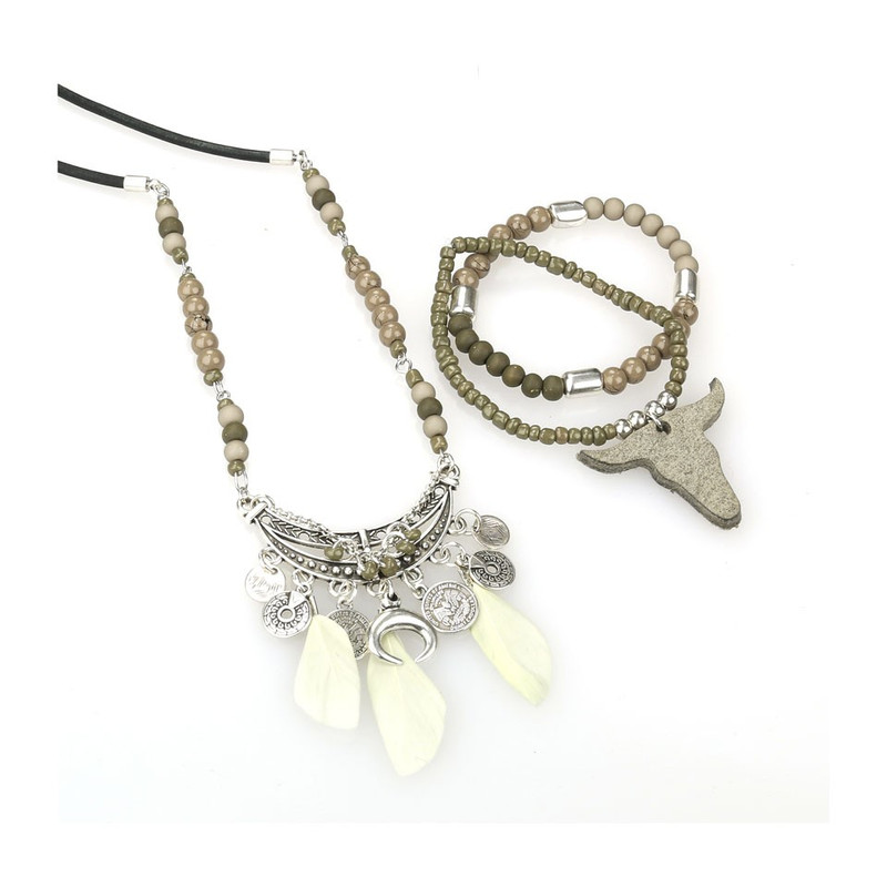DIY set - bohemian ketting met armbandjes 