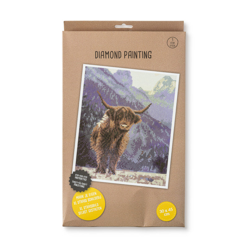 Diamond painting XL - hooglander - 30x45 cm 