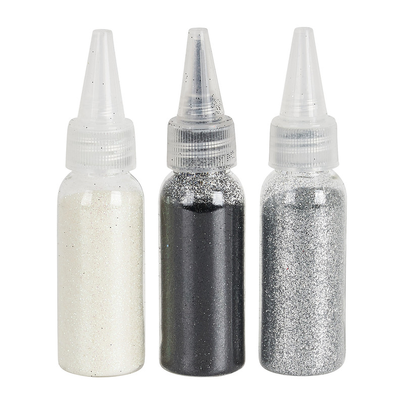 Glitters in flesje - set van 3