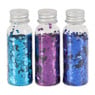 Glitters chunky in flesje - blauw/turqoise/paars - set van 3