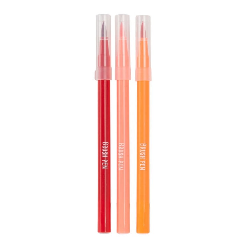 Brushpen - oranje - set van 3
