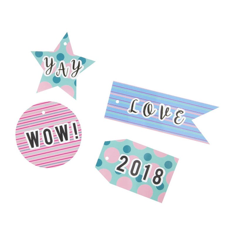 Papierblok - labels en slingers