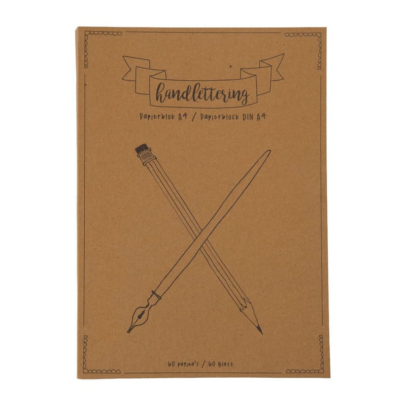 Handlettering papierblok A4 - 60 pagina's