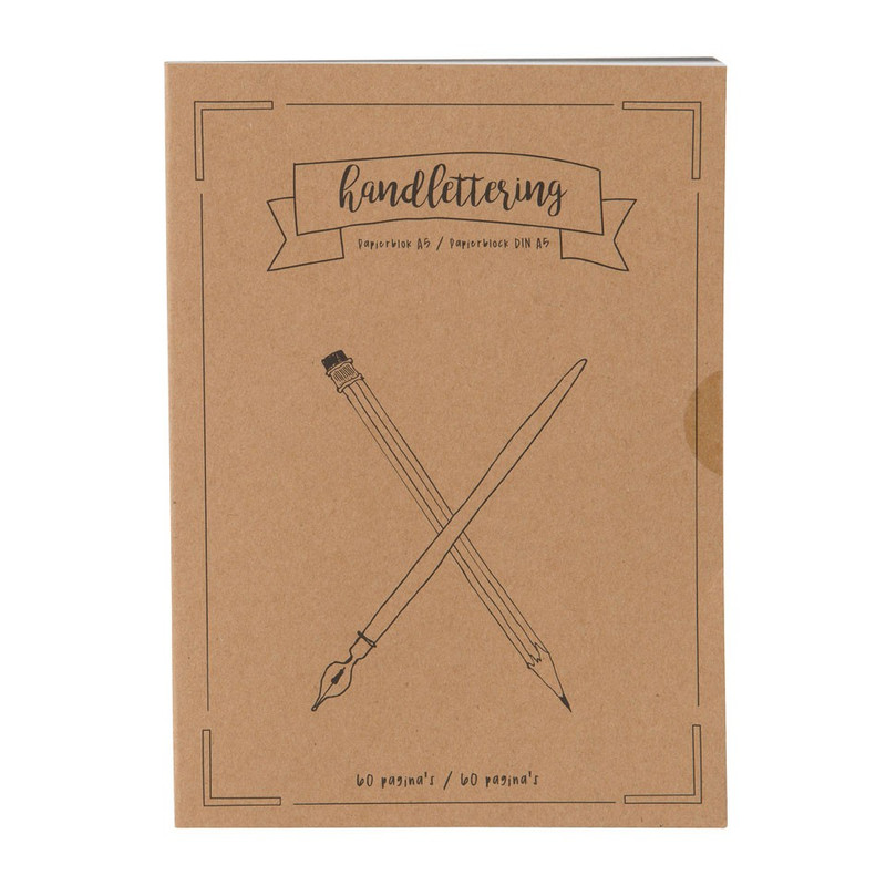 Handlettering papierblok A5 - 60 pagina's