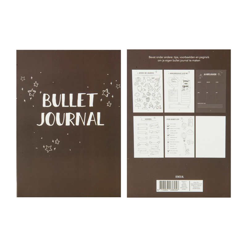Bullet journal zwart - 21x15 cm