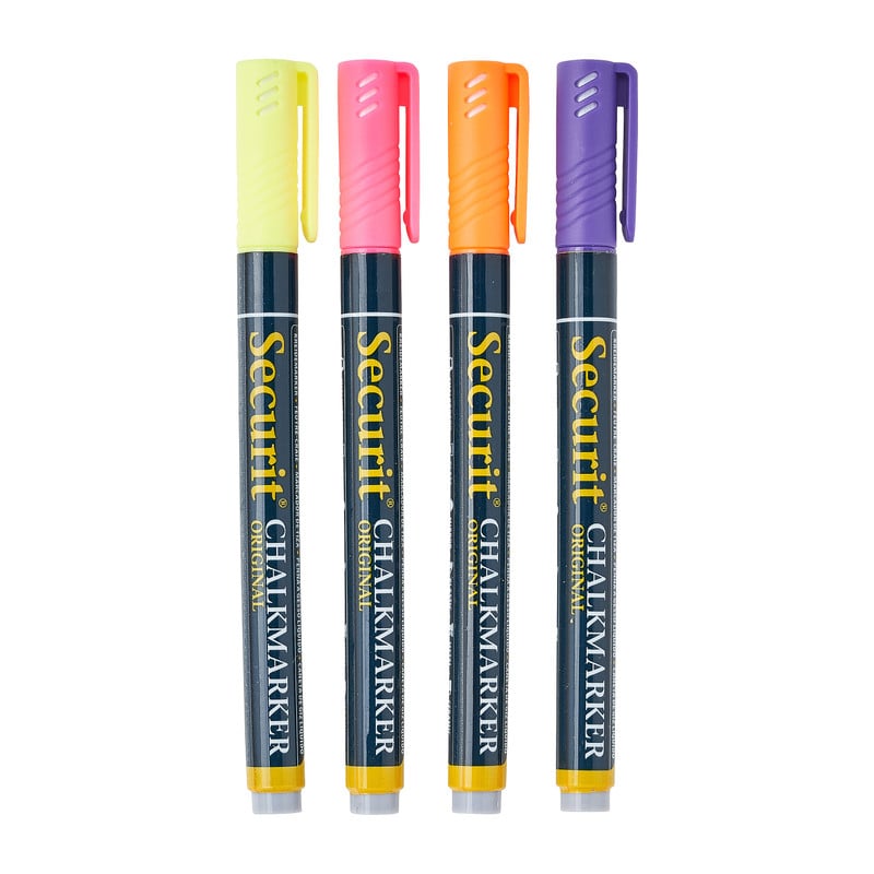 Krijtstiften - felle kleuren - set van 4