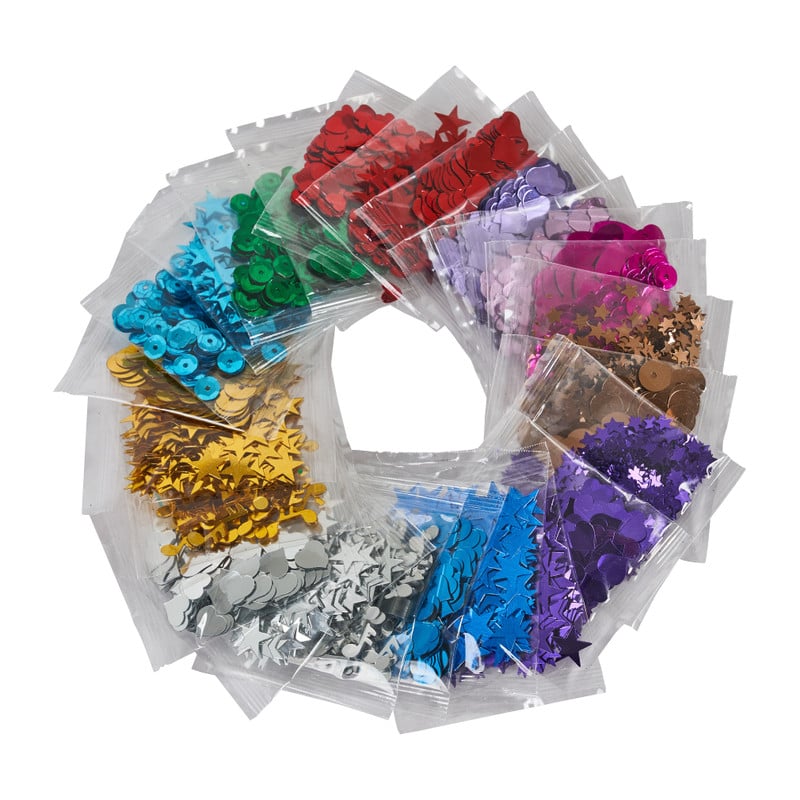Pailletten - set van 24 x 2 gram