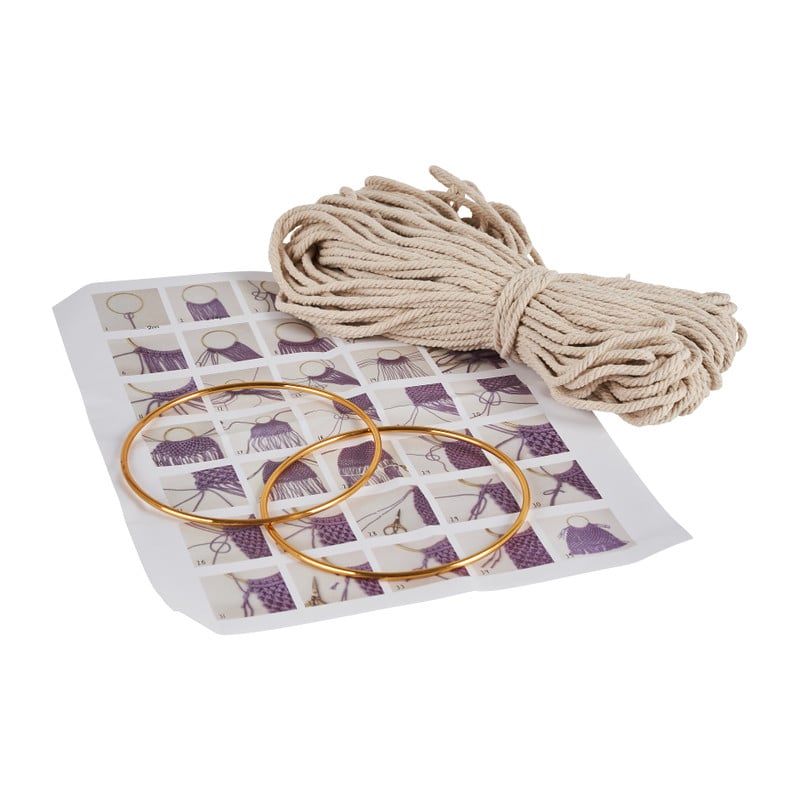 DIY pakket macrame - tasje wit 