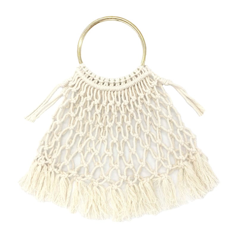 DIY pakket macrame - tasje wit 