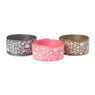 Lint stof bloemen - set van 3 - 100 cm