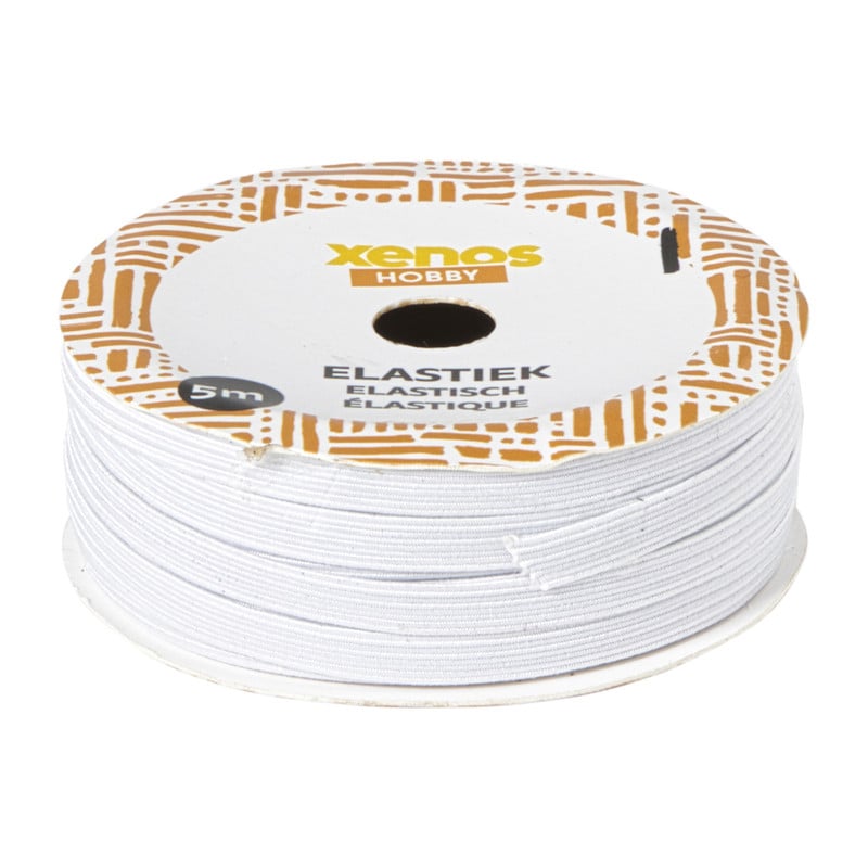 Elastiek - wit - 5 meter