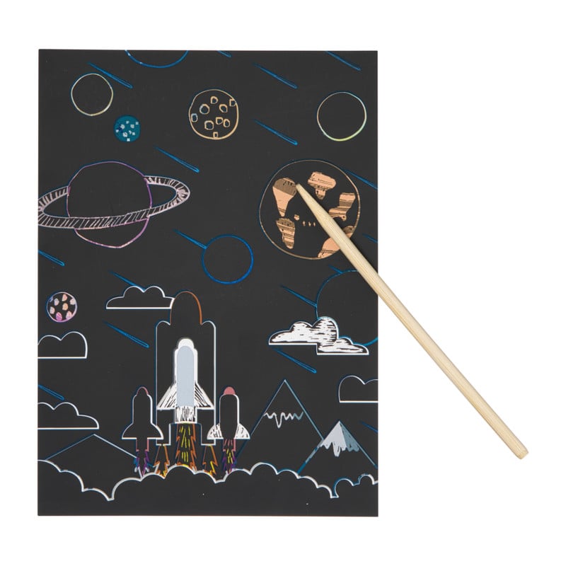 Krasboek ruimtefiguren - 13x18 cm