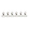 Sleutelhanger haakje met ring  - set van 6