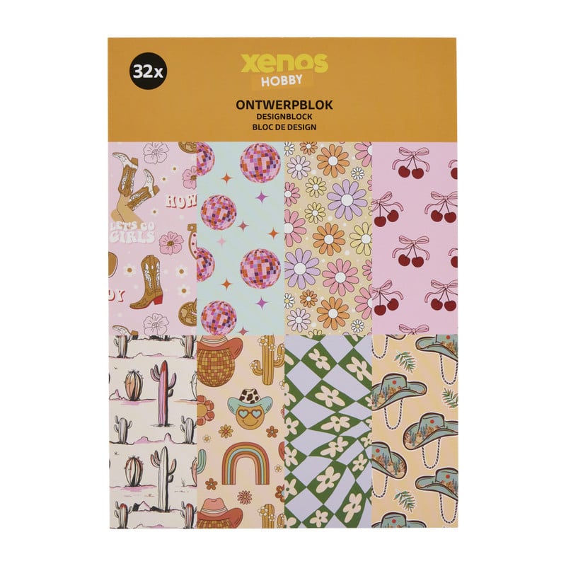 Designblok met 32 A4 prints - 21x14.9 cm