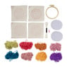 DIY punchnaald onderzetters retro - set van 4