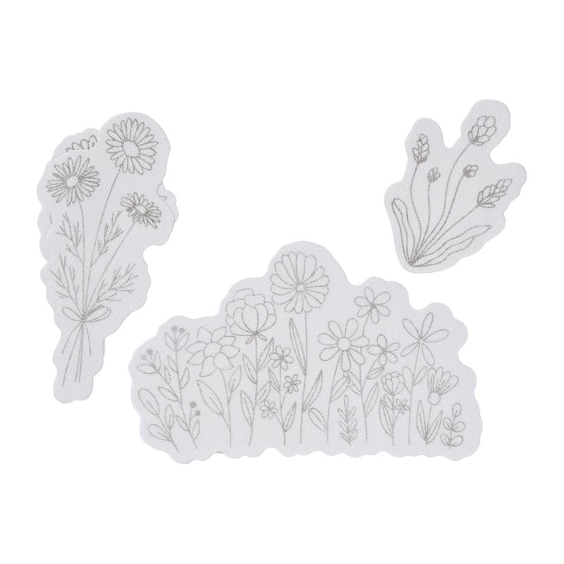 Borduurpatronen bloemen - set van 4
