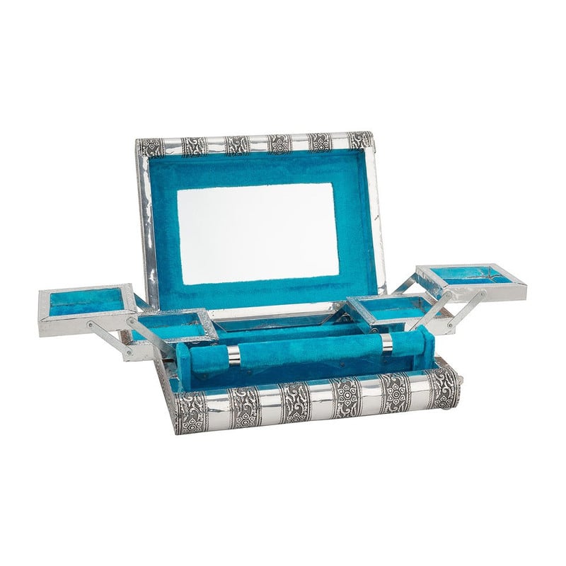 Bijouteriedoos India - 28x20 cm - blauw