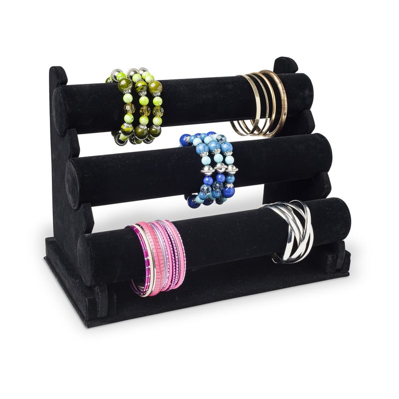 Armbandenhouder 3-laags - zwart - 32x17.5x23.5 cm