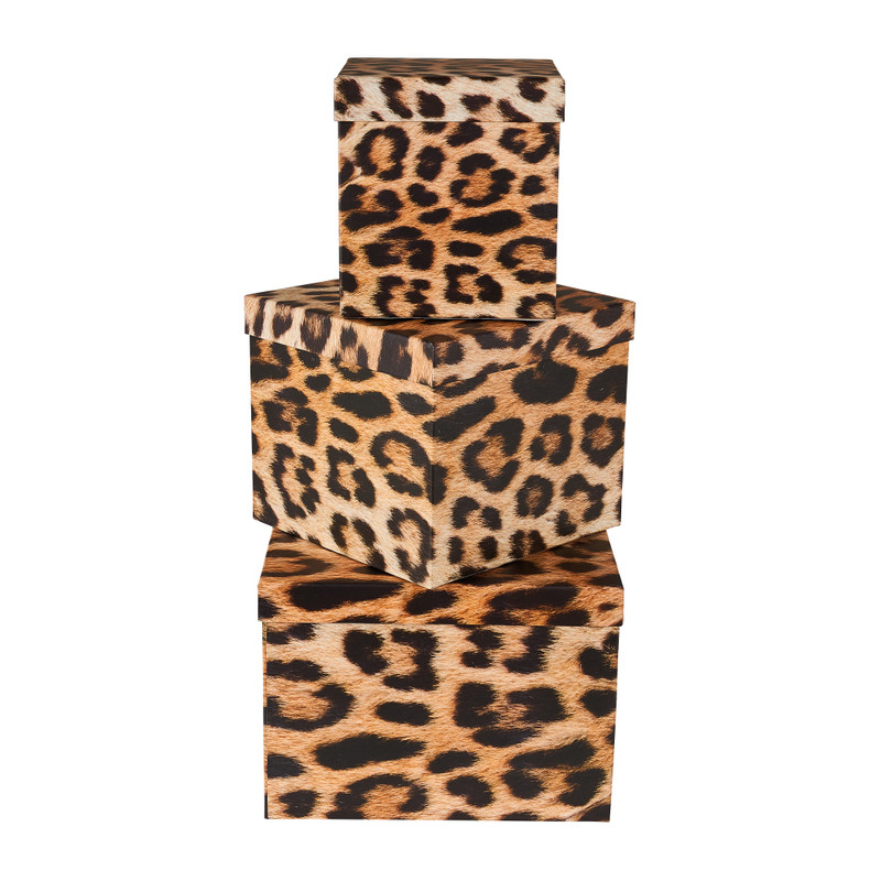 Doos leopard - 20x20x17 cm