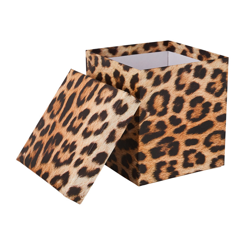 Doos leopard - 25x25x18 cm 