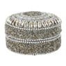 Doosje rond S zilver - diverse varianten - 8x8x5 cm 