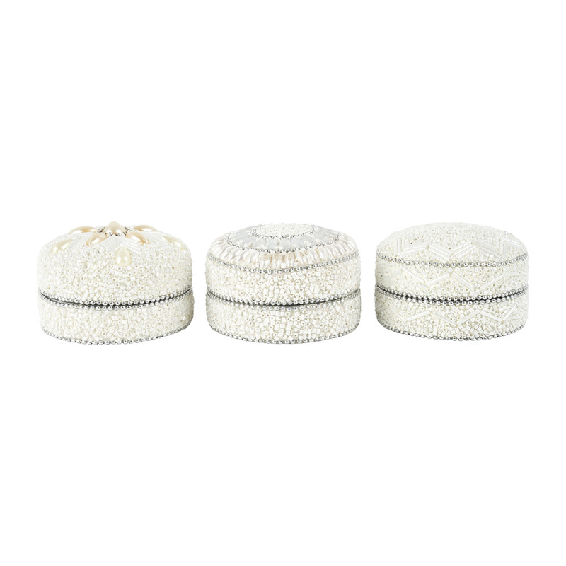 Doosje rond S wit - diverse varianten - 8x8x5 cm