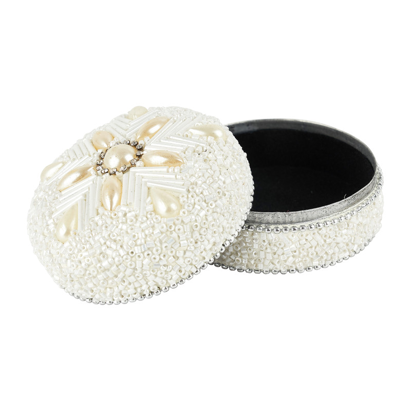 Doosje rond S wit - diverse varianten - 8x8x5 cm