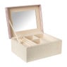 Sieradendoos met spiegel - lichtroze - 28x19.5x11 cm