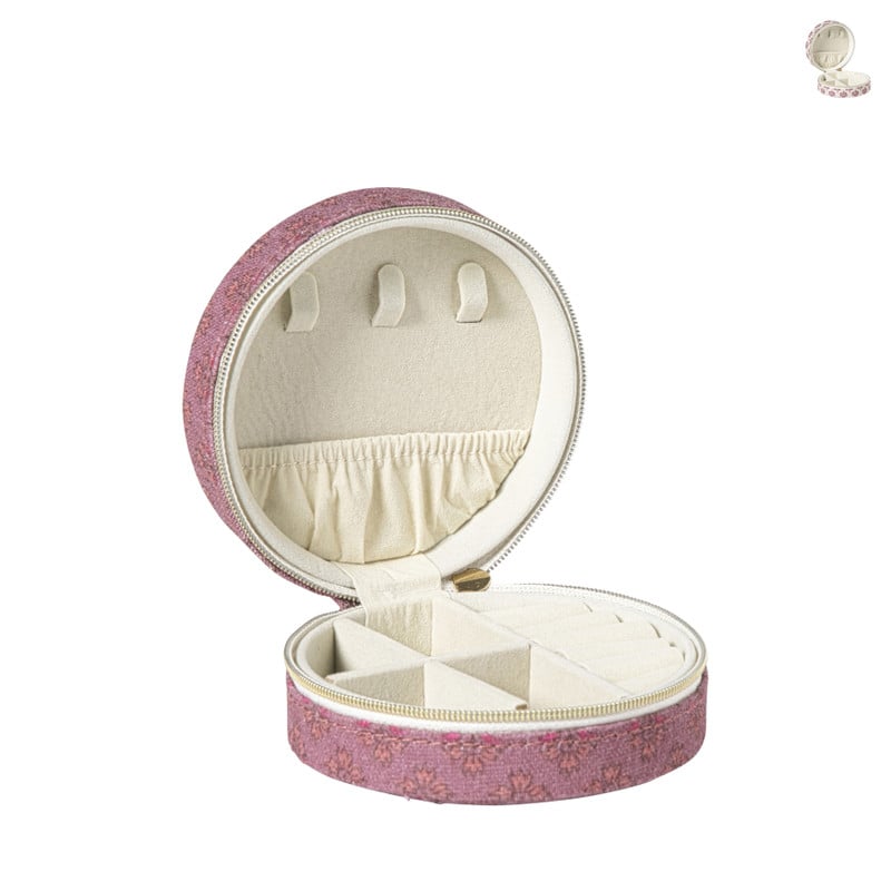 Sieradendoos rond - roze - diverse varianten