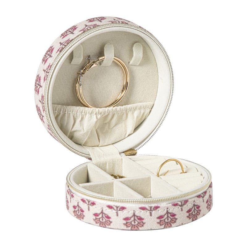 Sieradendoos rond - roze - diverse varianten
